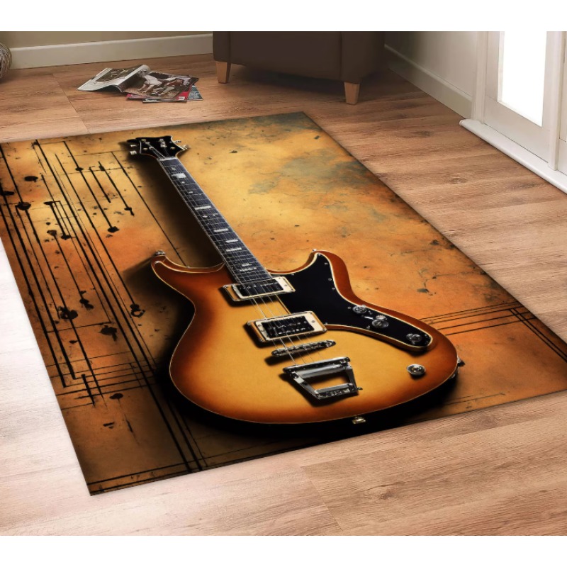 Commercial Printing Icon - Alfombra con tema musical con estampado