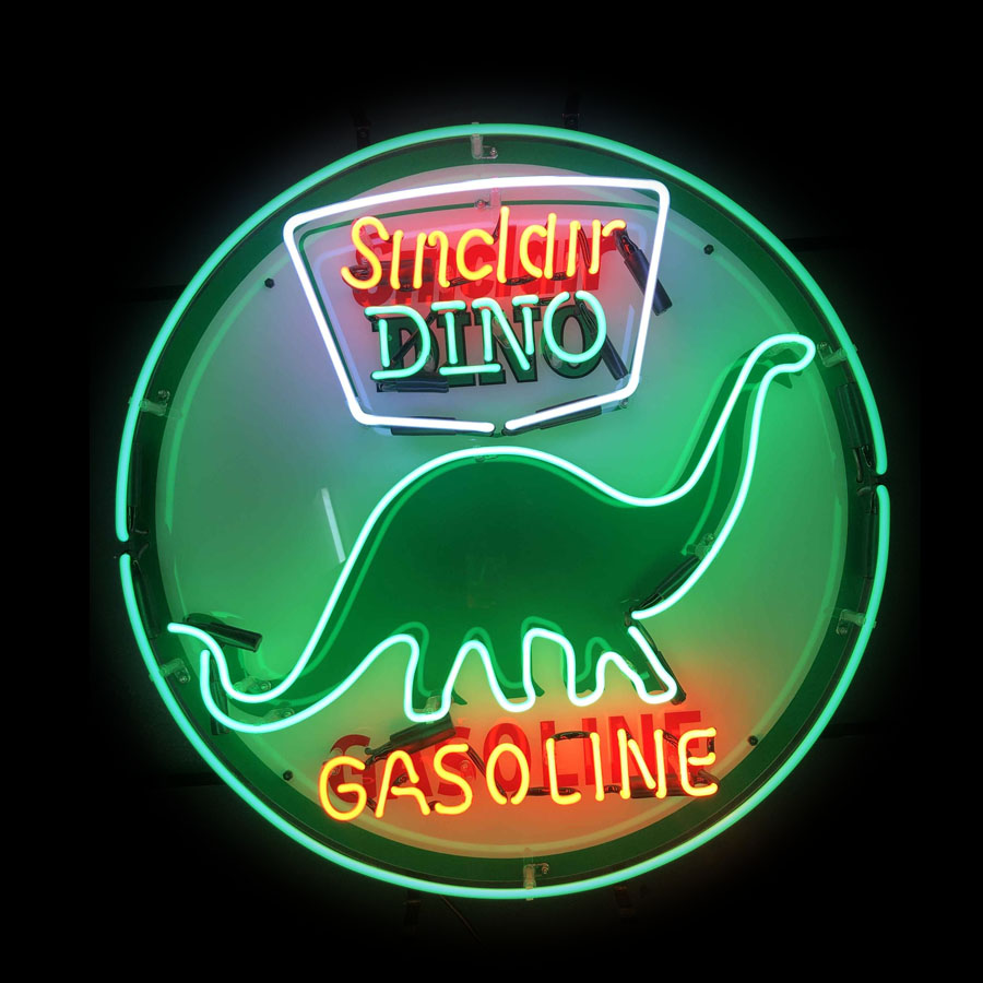 Commercial Printing Icon - Letrero de neón de gasolina Sinclair