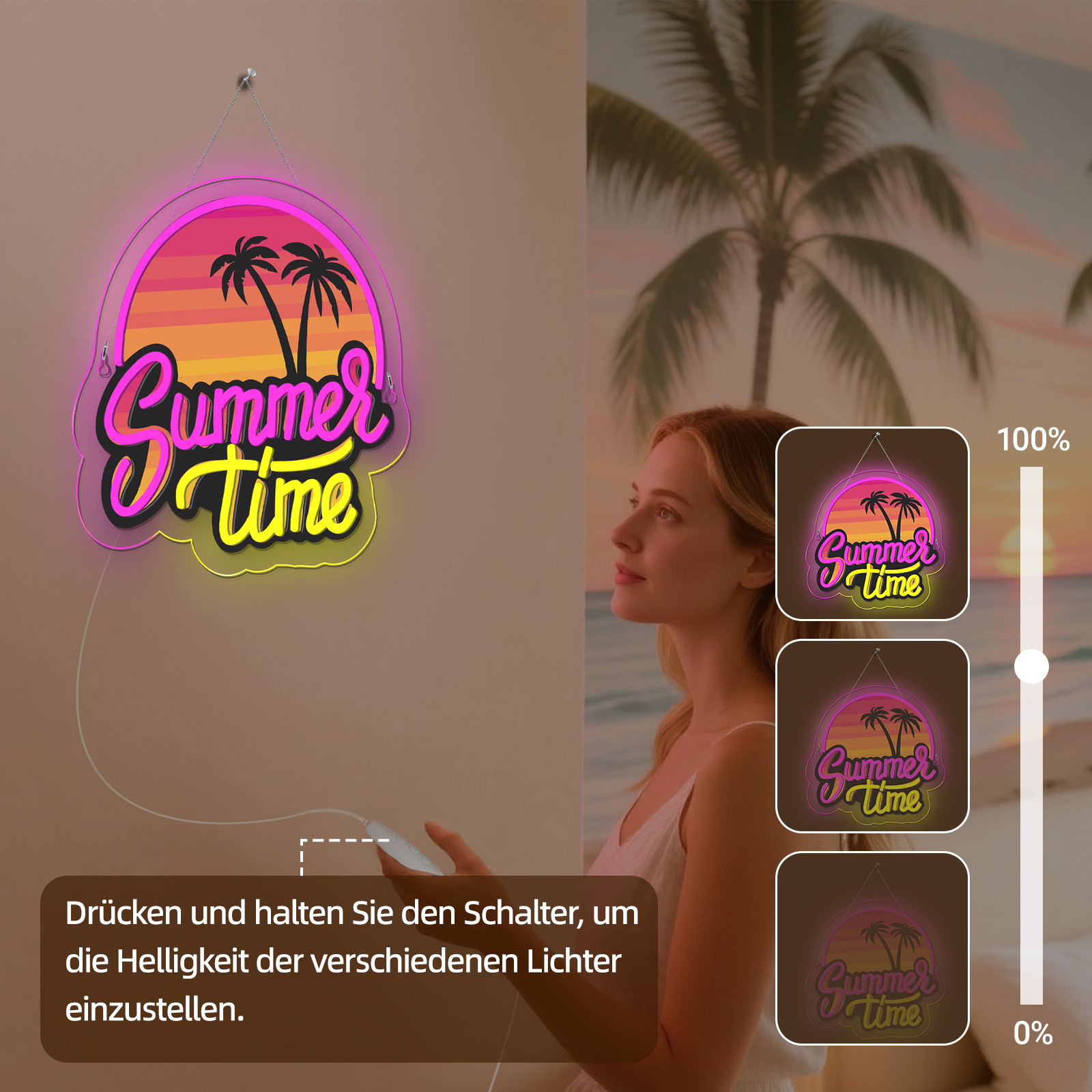 Commercial Printing Shop - Letrero de neón con estampado UV