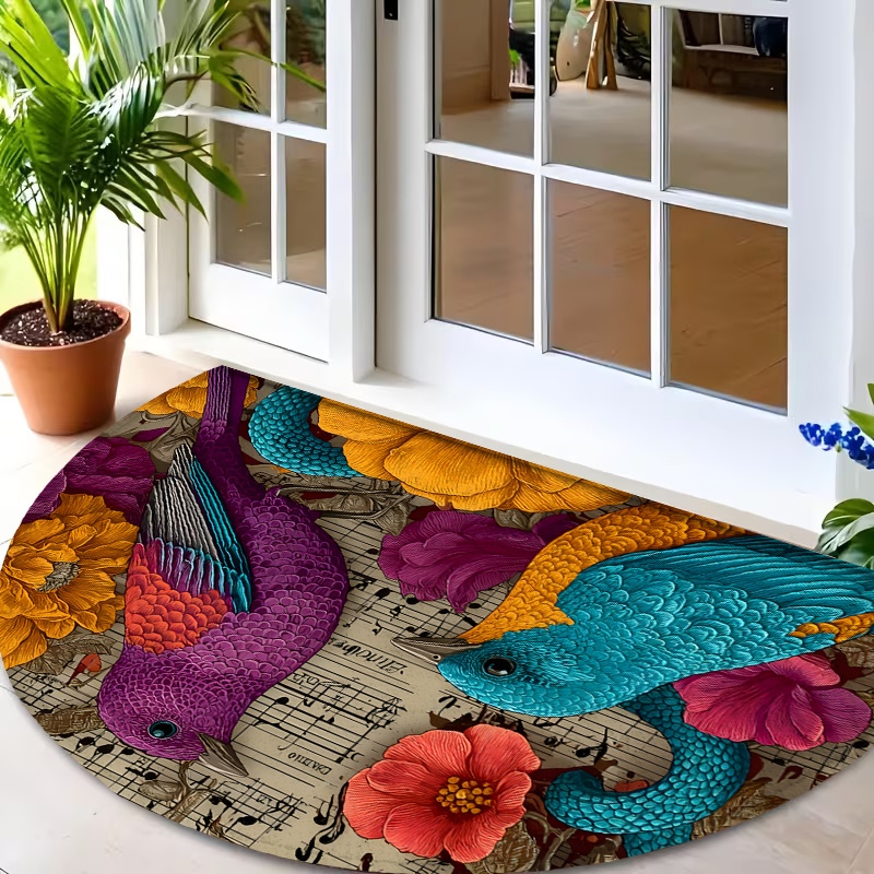 Commercial Printing Shop - Alfombra redonda de entrada con estampado