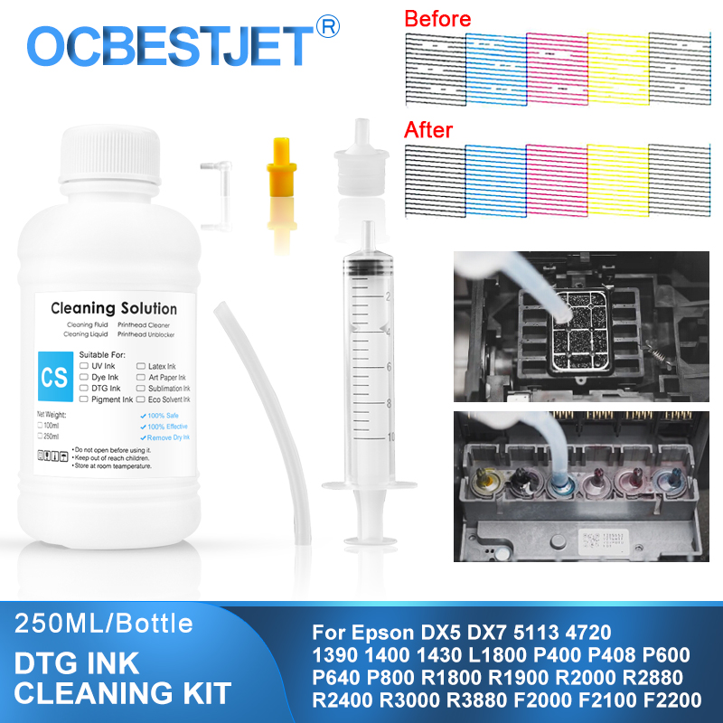 Solución de limpieza DTG de 25 - Print Head Cleaning Kit reseña y precio